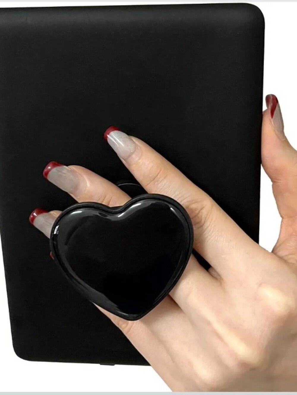 NWT Heart Shaped Expandable Phone Stand & Kickstand - Black